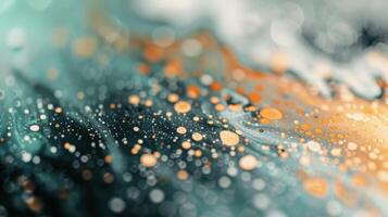 Colorful Marble Sphere on a Textured Surface in Soft Light photo
