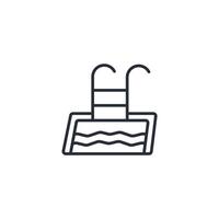 Swimming pool icon. .Editable stroke.linear style sign for use web design,logo.Symbol illustration. vector