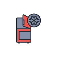 Fridge icon. .Editable stroke.linear style sign for use web design,logo.Symbol illustration. vector