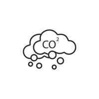 co2 icon. .Editable stroke.linear style sign for use web design,logo.Symbol illustration. vector