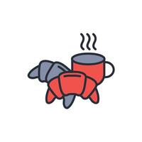 Breakfast icon. .Editable stroke.linear style sign for use web design,logo.Symbol illustration. vector