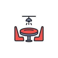 desk icon. .Editable stroke.linear style sign for use web design,logo.Symbol illustration. vector