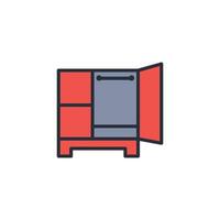 wardrobe icon. .Editable stroke.linear style sign for use web design,logo.Symbol illustration. vector