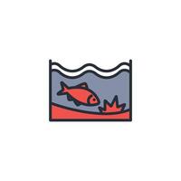 aquarium icon. .Editable stroke.linear style sign for use web design,logo.Symbol illustration. vector