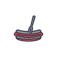 Hot dog icon. .Editable stroke.linear style sign for use web design,logo.Symbol illustration. vector