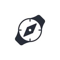 Compass icon. .Editable stroke.linear style sign for use web design,logo.Symbol illustration. vector