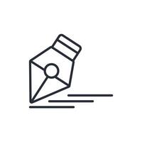 nib icon. .Editable stroke.linear style sign for use web design,logo.Symbol illustration. vector