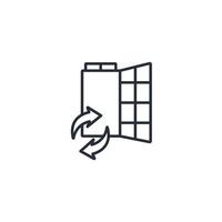 Ventilation icon. .Editable stroke.linear style sign for use web design,logo.Symbol illustration. vector