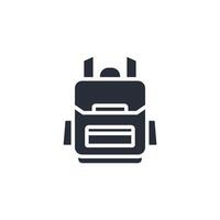 backpack icon. .Editable stroke.linear style sign for use web design,logo.Symbol illustration. vector