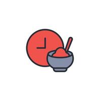 lunch icon. .Editable stroke.linear style sign for use web design,logo.Symbol illustration. vector