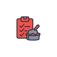 planning meal icon. .Editable stroke.linear style sign for use web design,logo.Symbol illustration. vector