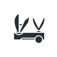 pocket knife icon. .Editable stroke.linear style sign for use web design,logo.Symbol illustration. vector