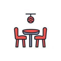 Table icon. .Editable stroke.linear style sign for use web design,logo.Symbol illustration. vector