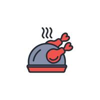 chicken icon. .Editable stroke.linear style sign for use web design,logo.Symbol illustration. vector