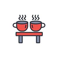 coffe icon. .Editable stroke.linear style sign for use web design,logo.Symbol illustration. vector