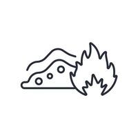 incineration icon. .Editable stroke.linear style sign for use web design,logo.Symbol illustration. vector