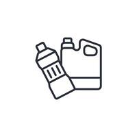 plastic waste icon. .Editable stroke.linear style sign for use web design,logo.Symbol illustration. vector