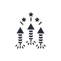 Firework icon. .Editable stroke.linear style sign for use web design,logo.Symbol illustration. vector