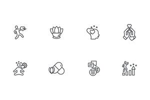 Wellness icon set..Editable stroke.linear style sign for use web design,logo.Symbol illustration. vector