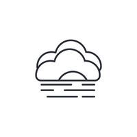 smog icon. .Editable stroke.linear style sign for use web design,logo.Symbol illustration. vector