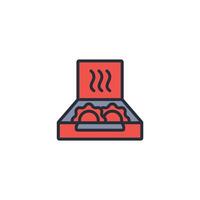 Pizza icon. .Editable stroke.linear style sign for use web design,logo.Symbol illustration. vector