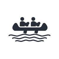 canoe icon. .Editable stroke.linear style sign for use web design,logo.Symbol illustration. vector