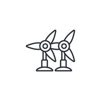 Wind turbine icon. .Editable stroke.linear style sign for use web design,logo.Symbol illustration. vector