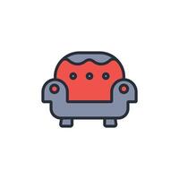 Armchair icon. .Editable stroke.linear style sign for use web design,logo.Symbol illustration. vector