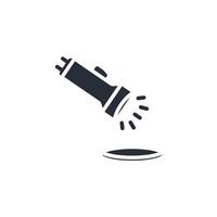 Flashlight icon. .Editable stroke.linear style sign for use web design,logo.Symbol illustration. vector