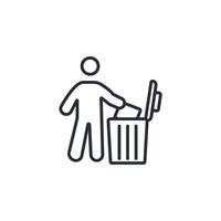 litter icon. .Editable stroke.linear style sign for use web design,logo.Symbol illustration. vector