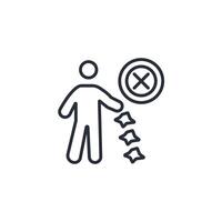 litter icon. .Editable stroke.linear style sign for use web design,logo.Symbol illustration. vector