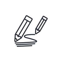 pencil icon. .Editable stroke.linear style sign for use web design,logo.Symbol illustration. vector