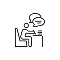 write icon. .Editable stroke.linear style sign for use web design,logo.Symbol illustration. vector