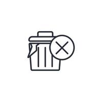 zero waste icon. .Editable stroke.linear style sign for use web design,logo.Symbol illustration. vector