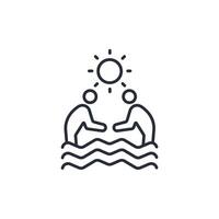 Summer icon. .Editable stroke.linear style sign for use web design,logo.Symbol illustration. vector