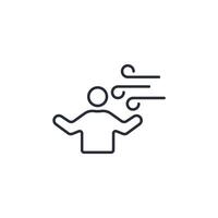 fresh air icon. .Editable stroke.linear style sign for use web design,logo.Symbol illustration. vector