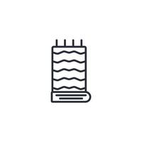 beach towelicon. .Editable stroke.linear style sign for use web design,logo.Symbol illustration. vector