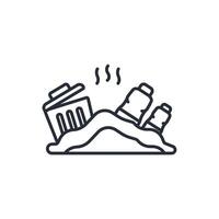landfill icon. .Editable stroke.linear style sign for use web design,logo.Symbol illustration. vector