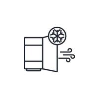 cold air icon. .Editable stroke.linear style sign for use web design,logo.Symbol illustration. vector