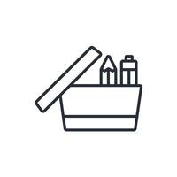 stationery icon. .Editable stroke.linear style sign for use web design,logo.Symbol illustration. vector