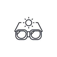 Sunglasses icon. .Editable stroke.linear style sign for use web design,logo.Symbol illustration. vector