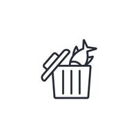 organic waste icon. .Editable stroke.linear style sign for use web design,logo.Symbol illustration. vector