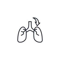 breathe icon. .Editable stroke.linear style sign for use web design,logo.Symbol illustration. vector