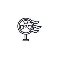 fan icon. .Editable stroke.linear style sign for use web design,logo.Symbol illustration. vector
