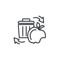 composting icon. .Editable stroke.linear style sign for use web design,logo.Symbol illustration. vector
