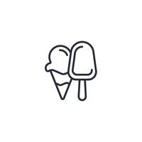 Ice cream icon. .Editable stroke.linear style sign for use web design,logo.Symbol illustration. vector