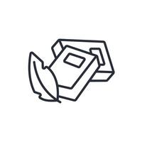 author icon. .Editable stroke.linear style sign for use web design,logo.Symbol illustration. vector