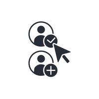 add friend icon. .Editable stroke.linear style sign for use web design,logo.Symbol illustration. vector
