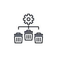 Waste Sorting icon. .Editable stroke.linear style sign for use web design,logo.Symbol illustration. vector