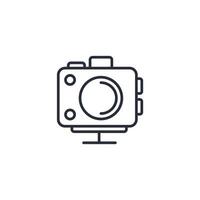 camera icon. .Editable stroke.linear style sign for use web design,logo.Symbol illustration. vector